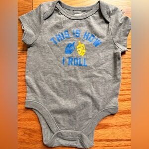 NWT Gray Baby HANUKAH Onesie